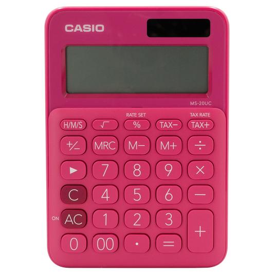 Casio MS-20UC - Desktop calculator 12 Digit - Red