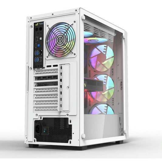 darkFlash Computer Case DK260 Air White (with 4 ARGB Fans)