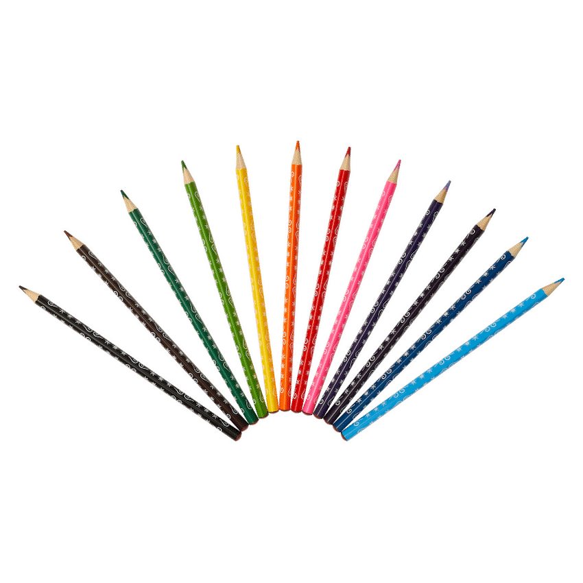 Frozen 12 Colour Pencils Triangular - Multi - Guards On Duty Shop & Security Guards