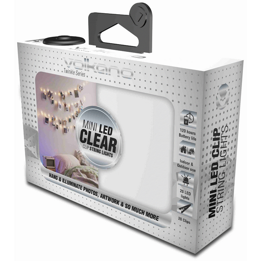 Volkano Twinkle Series Clear Photo Clips with LED Lights
