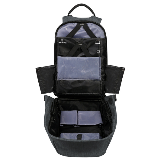 Volkano Smart Laptop Backpack Charcoal - Anti-theft