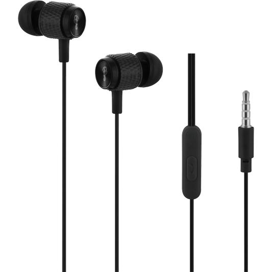 Pro Bass Catalyst series Packaged Aux earphone With Mic - Black