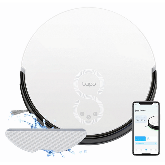 TP-Link Tapo RV10 Robot Vacuum and Mop, Gyroscope, 2600 mAh, 300 ml