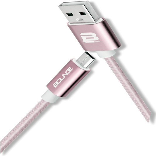 Bounce Cord Series Micro USB Braided Cable 1.2m - Rose Gold - Guards On Duty Shop & Security Guards