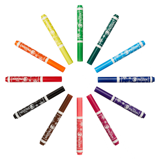 Frozen 12 Jumbo Fibre Markers Multi
