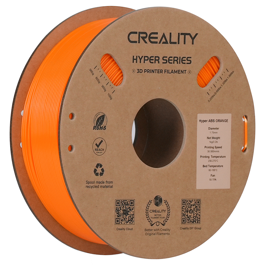Creality Hyper ABS Orange - 1KG - Guards On Duty Shop & Security Guards