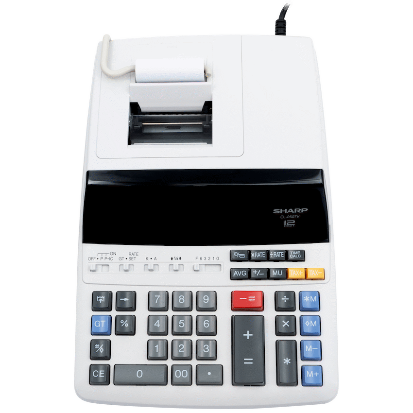 Sharp EL-2607V Premium Fast Printer Calculator AC Powered - Guards On Duty Shop & Security Guards