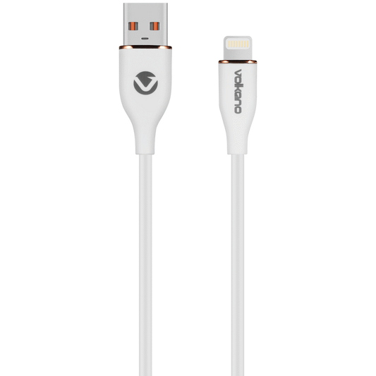 Volkano Flexi Series USB to MFI Lightning 2.5m 27w - White