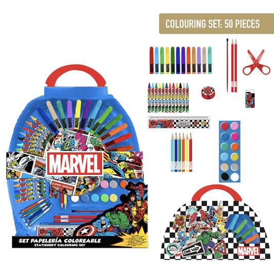 COLOURING STATIONERY SET 50 PIECES AVENGERS - Guards On Duty Shop & Security Guards