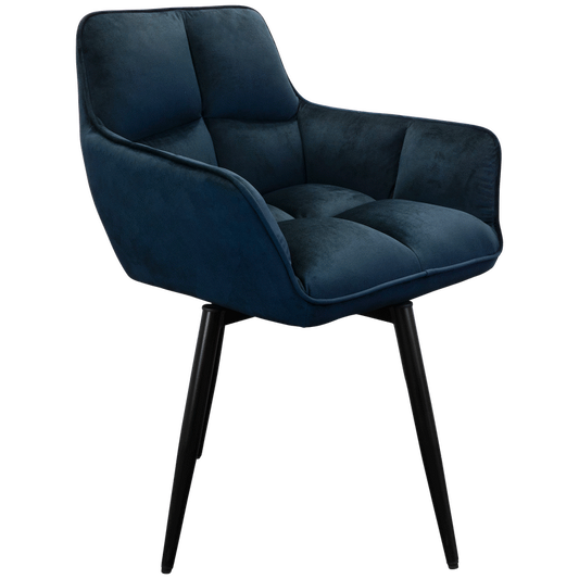 Everfurn Japan Casual Velvet Chair with Swivel - 2 Pack