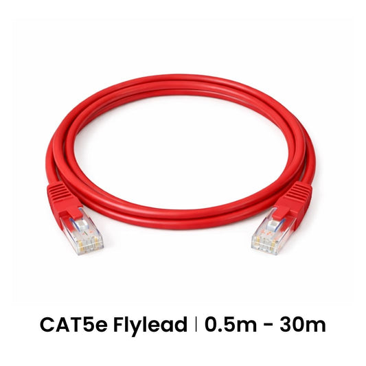 Cattex CAT5e Red Leads 3m - Networking