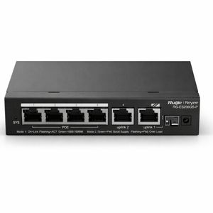 Reyee 4 Port 1GE PoE Cloud Managed Switch with 1 x RJ45 1GE Uplinks and 1 x RJ45/SFP 1GE Uplinks - Guards On Duty Shop & Security Guards
