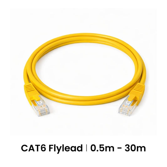 Cattex CAT6 Leads Yellow 3m - Networking