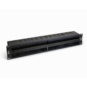 1U Brush Panel with 50mm Base plate - Networking