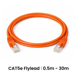 Cattex CAT6 Orange Flyleads 0.5m - Networking