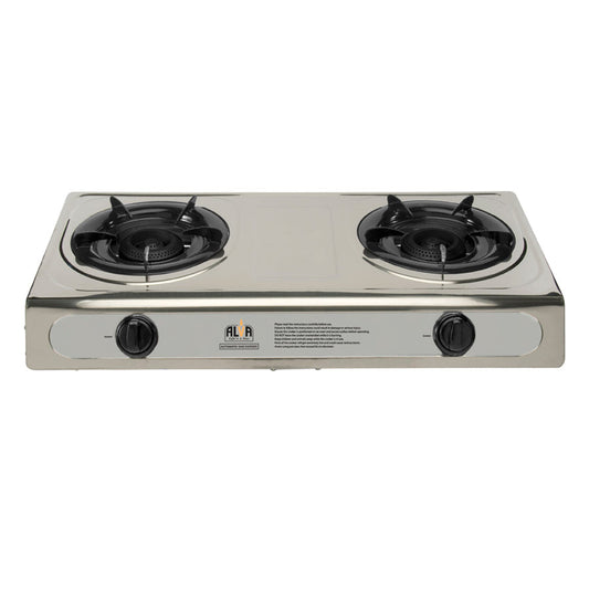 Alva 2-Burner Stainless Steel Gas Stove - Alva 2-Burner Stainless Steel Gas Stove