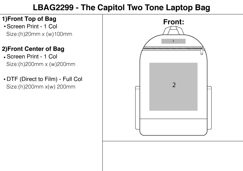 The Capitol Two Tone Laptop Bag