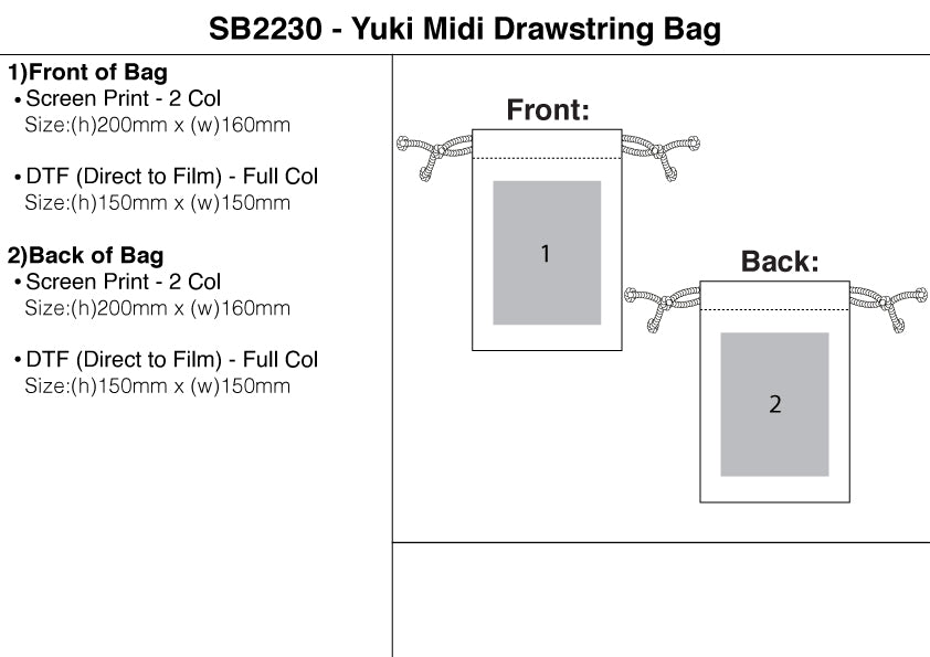 Yuki Midi Drawstring Bag