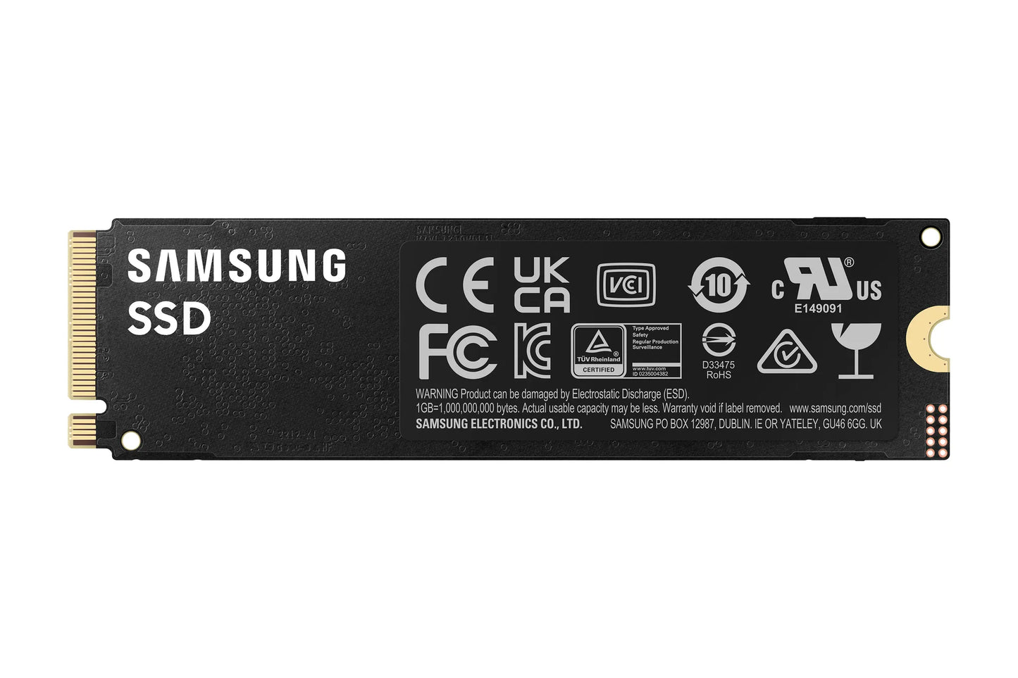 SAMSUNG 990 PRO 4 TB NVME SSD - READ SPEED UP TO 7450 MB/S, WRITE SPEED TO UP 6900 MB/S, RANDOM READ UP TO 1400000 IOPS, RANDOM WRITE UP TO 1550000 IOPS, PCIE 4.0 X4, NVME 2.0, V-NAND 3BIT MLC, IN-HOUSE CONTROLLER, 2GB LOW POWER DDR4, 2400TBW 5 YEAR CARRY - Guards On Duty Shop & Security Guards