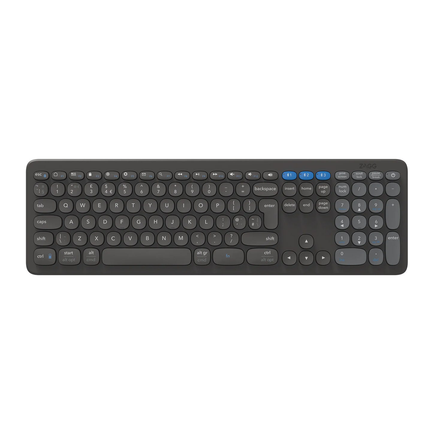 ZAGG Pro Keyboard 17'' Full Size-Charcoal-UK