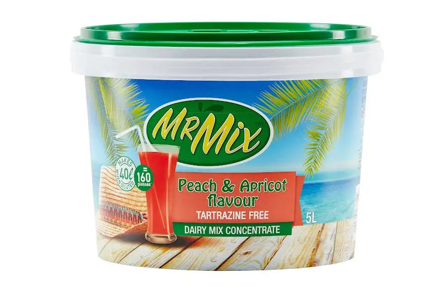 2 X 5L MR MIX DAIRY BLEND MIX PEACH & APRICOT BUCKET 1 + 7 (Sold 2 X 5L Buckets) Mr Mix PEACH & APRICOT 5L Bucket