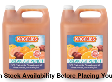 2 x MAGALIES 5 liter Breakfast Punch 40% (Sold 2x 5L Per Case) Magalies Nectar Juice