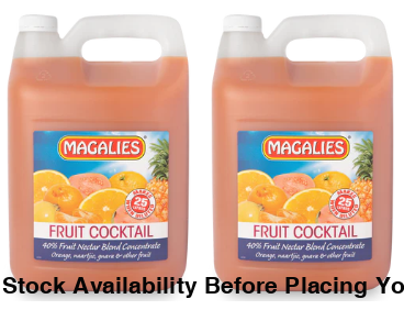 2 x MAGALIES 5 liter Fruit Cocktail 40% (Sold 2x 5L Per Case) Magalies Nectar Juice