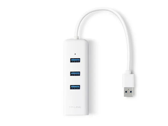 TP-Link USB 3.0 Type-A to Gigabit Ethernet Network Adapter with 3-Port USB 3.0 Type-A Hub | UE330
