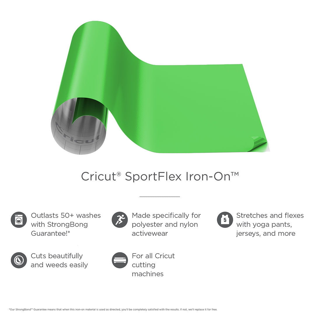 2004450 - Cricut SportFlex Iron-On 30x60cm (Neon Green)