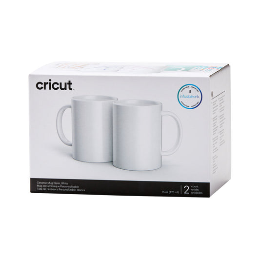 2007823 - Cricut Ceramic Mug Blank 440ml 2 Pack (White)