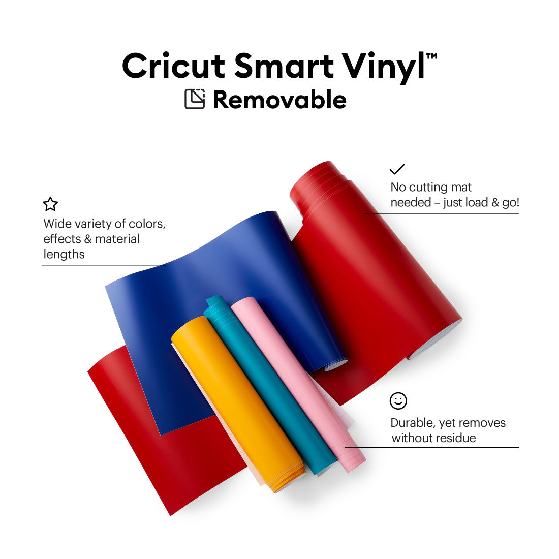 2008637 - Cricut Smart Vinyl Removable 33x91Cm 1 Sheet (Blue)