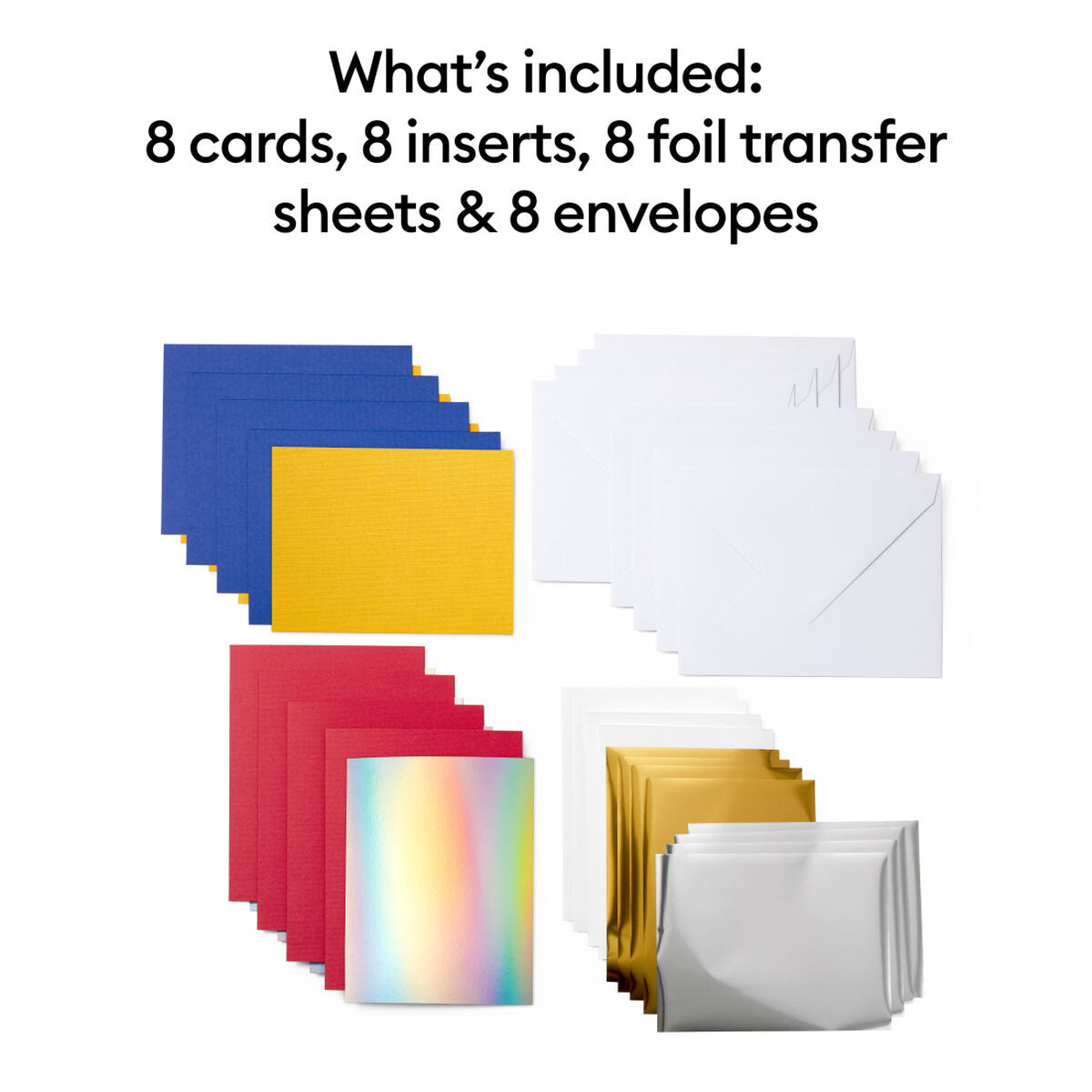 2009202 - Cricut Insert Cards Foil Celebration R20 10.8x14cm 8-Pack