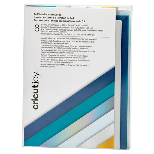 2009205 - Cricut Insert Cards Foil Blue Lagoon R20 10.8x14cm 8-Pack
