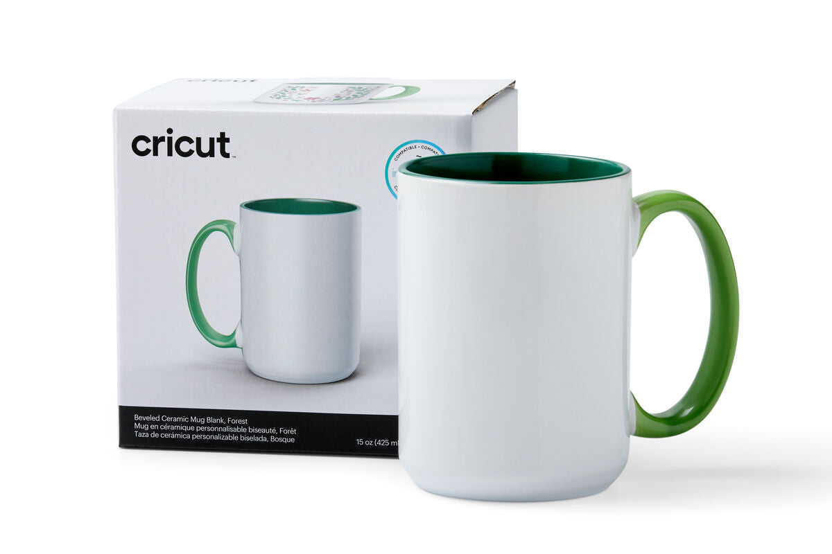 2009395 - Cricut Beveled Ceramic Mug Blank Forest 1pc 425 ml