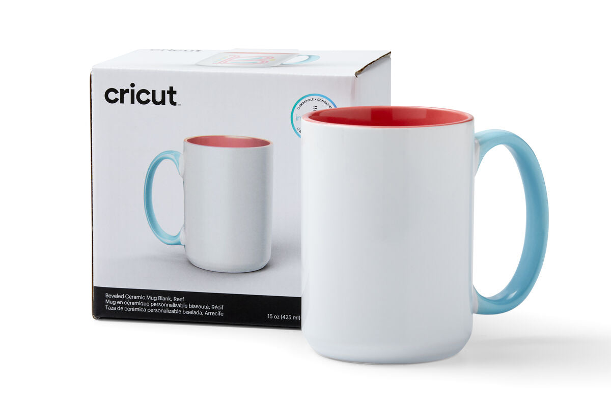 2009398 - Cricut Beveled Ceramic Mug Blank Reef 1pc 425 ml