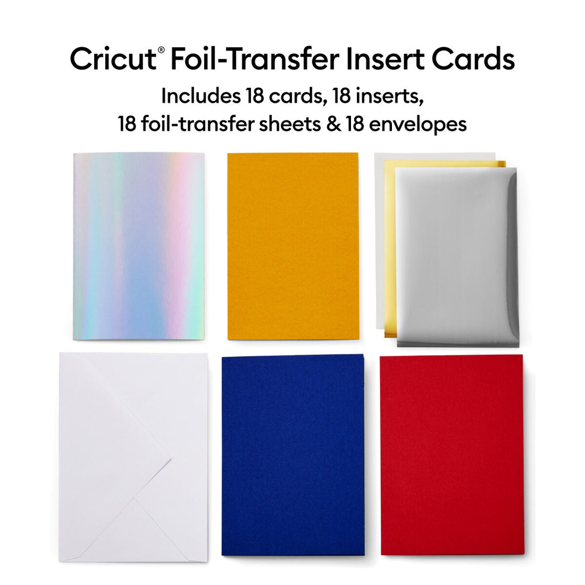 2009476 - Cricut Insert Cards Foil Celebration R10 8.9x12.4cm 18-Pack