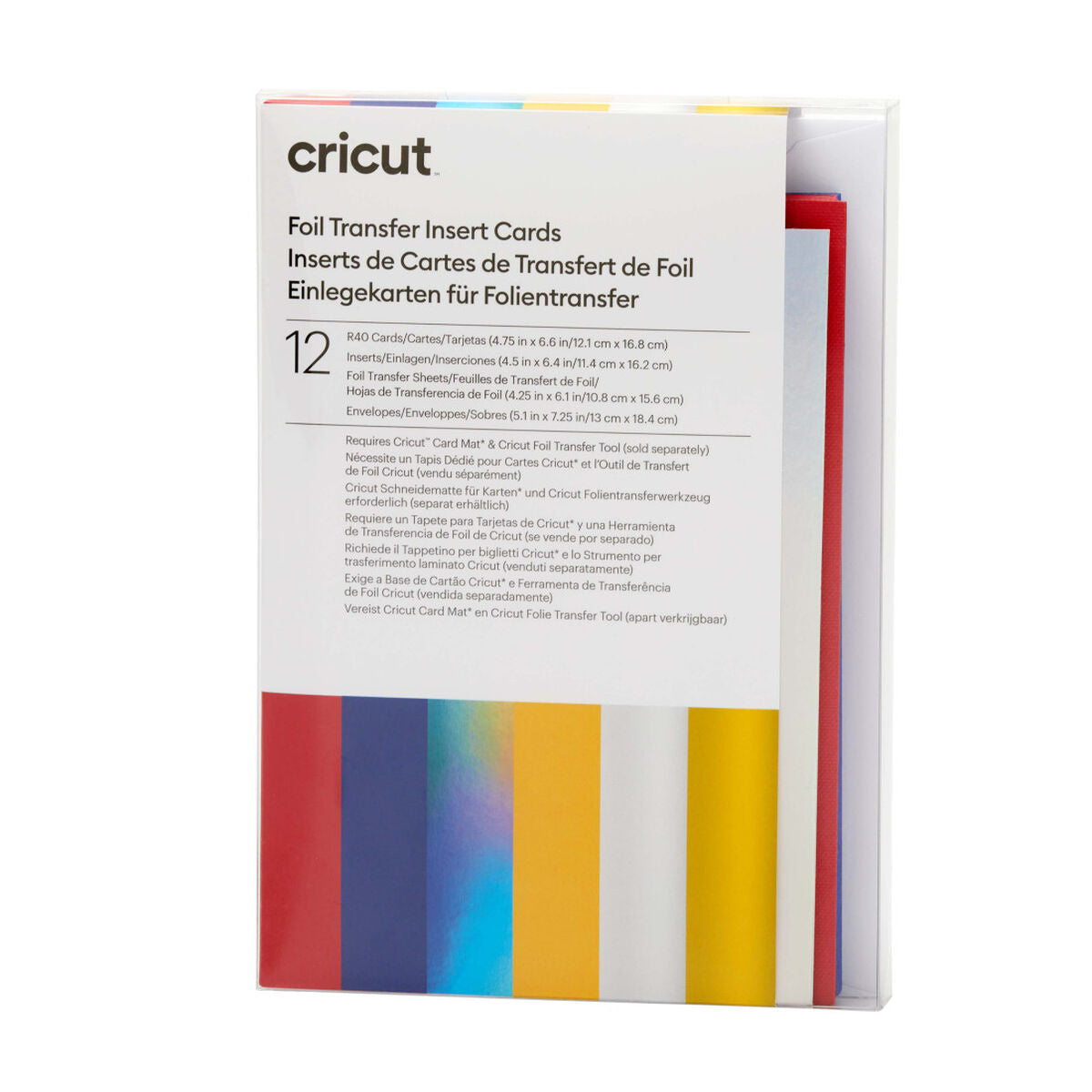 2009477 - Cricut Insert Cards Foil Celebration R40 12.1x16.8cm 12-Pack