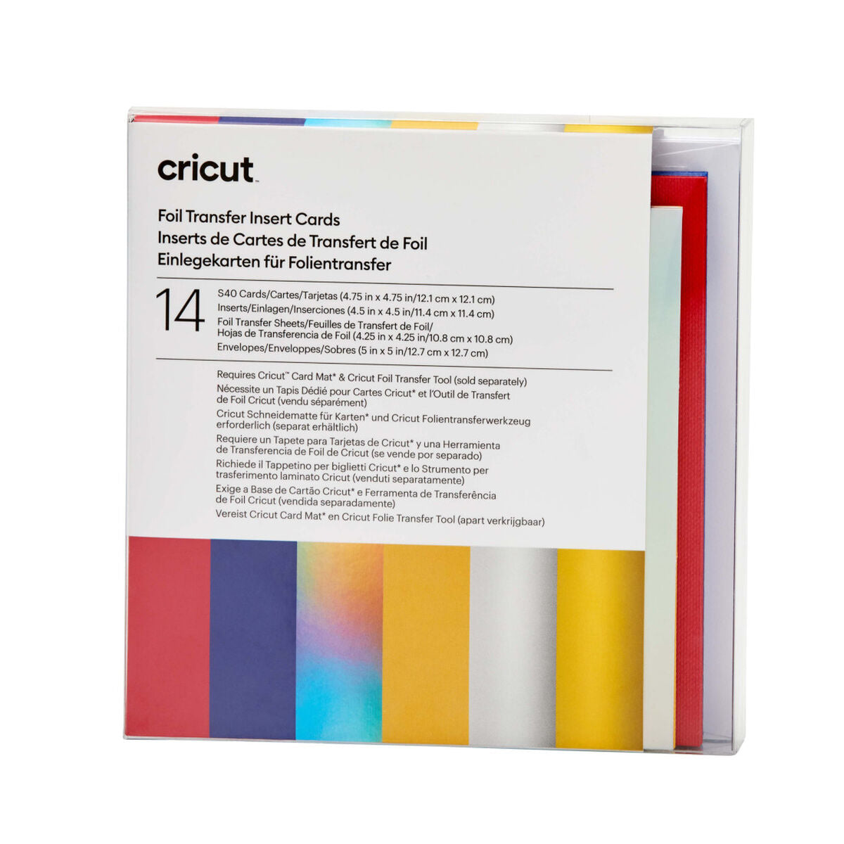 2009478 - Cricut Insert Cards Foil Celebration S40 12.1x16.8cm 14-Pack