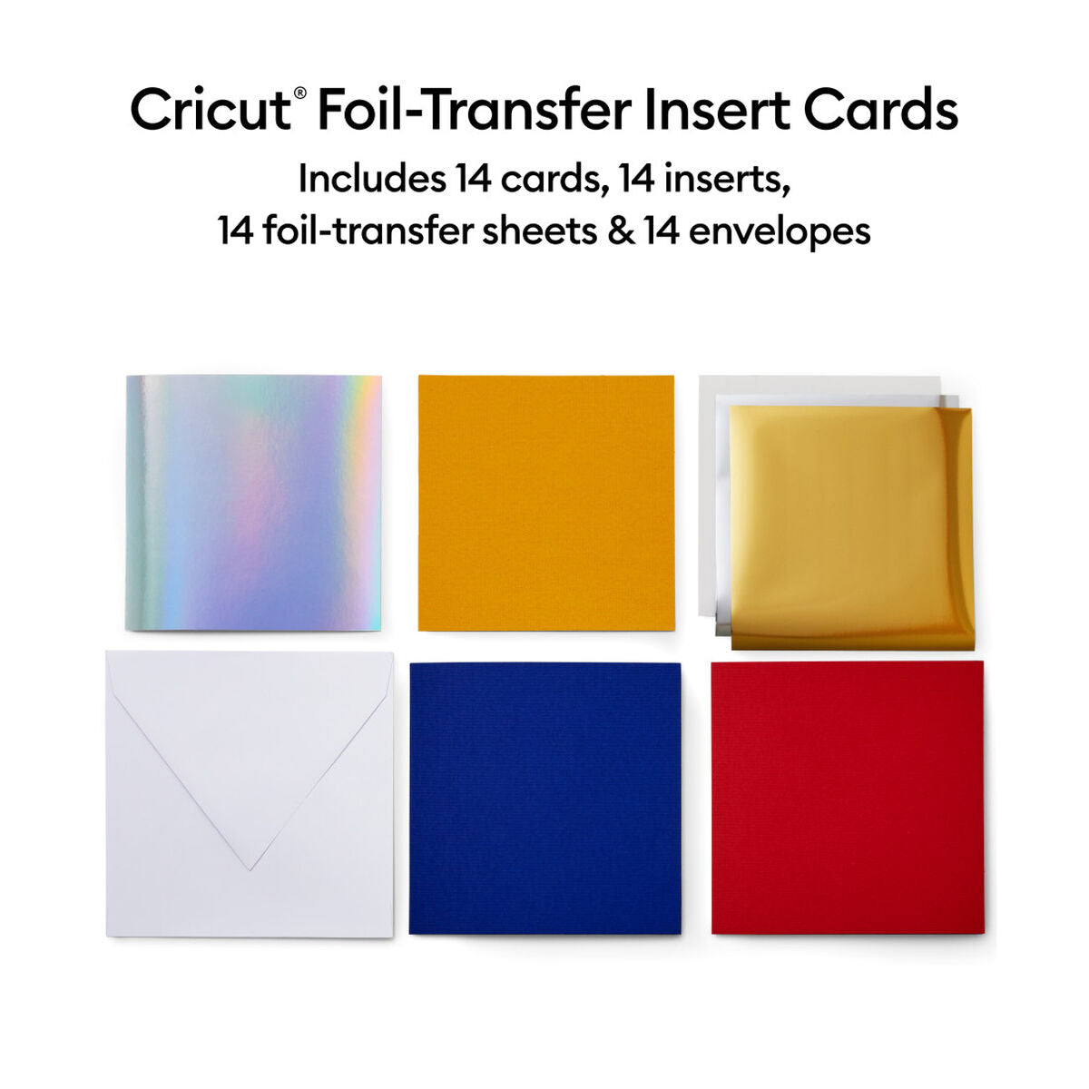 2009478 - Cricut Insert Cards Foil Celebration S40 12.1x16.8cm 14-Pack