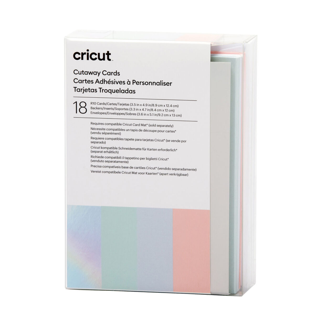 2009482 - Cricut Cut-Away Cards Pastel R10 8.9x12.4cm 18-Pack