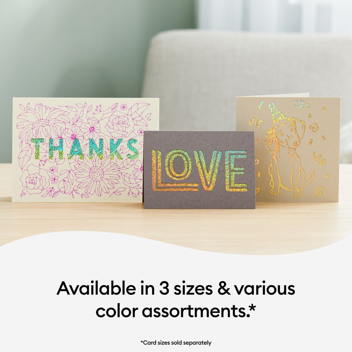 2009482 - Cricut Cut-Away Cards Pastel R10 8.9x12.4cm 18-Pack