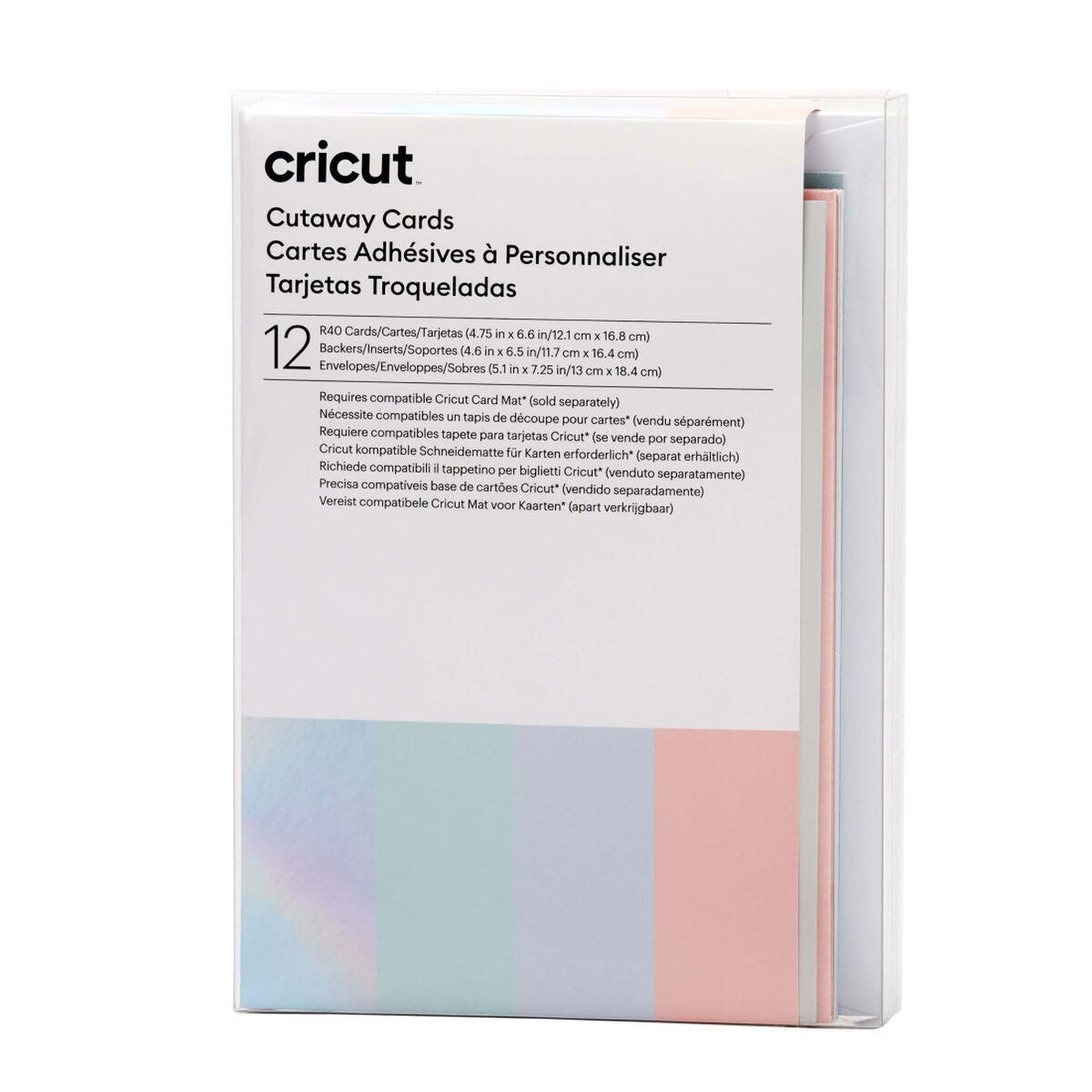 2009483 - Cricut Cut-Away Cards Pastel R40 12.1x16.8cm 12-Pack