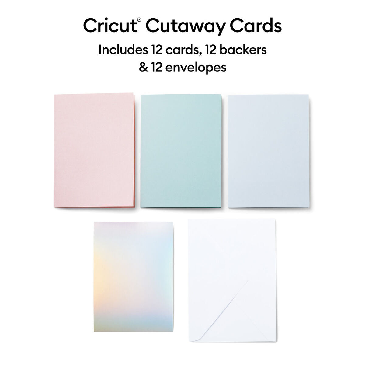 2009483 - Cricut Cut-Away Cards Pastel R40 12.1x16.8cm 12-Pack