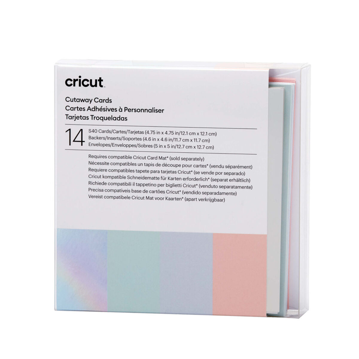 2009484 - Cricut Cut-Away Cards Pastel S40 12.1x16.8cm 14-Pack