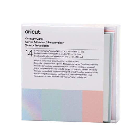 2009484 - Cricut Cut-Away Cards Pastel S40 12.1x16.8cm 14-Pack