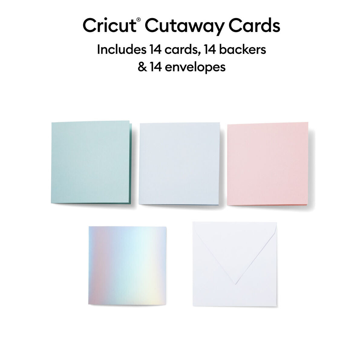2009484 - Cricut Cut-Away Cards Pastel S40 12.1x16.8cm 14-Pack
