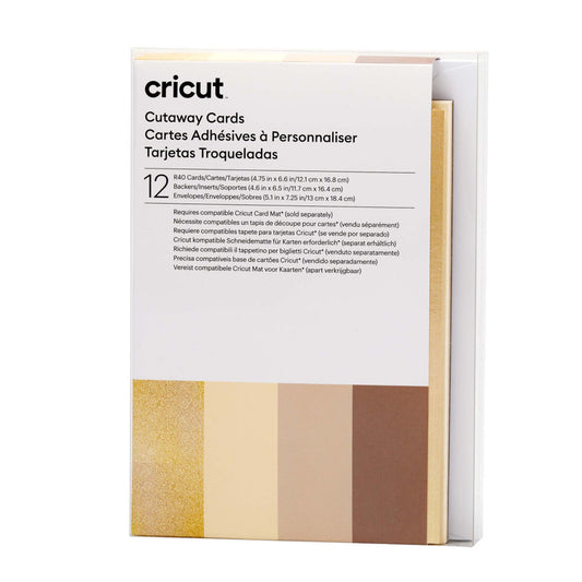 2009486 - Cricut Cut-Away Cards Neutrals R40 12.1x16.8cm 12-Pack