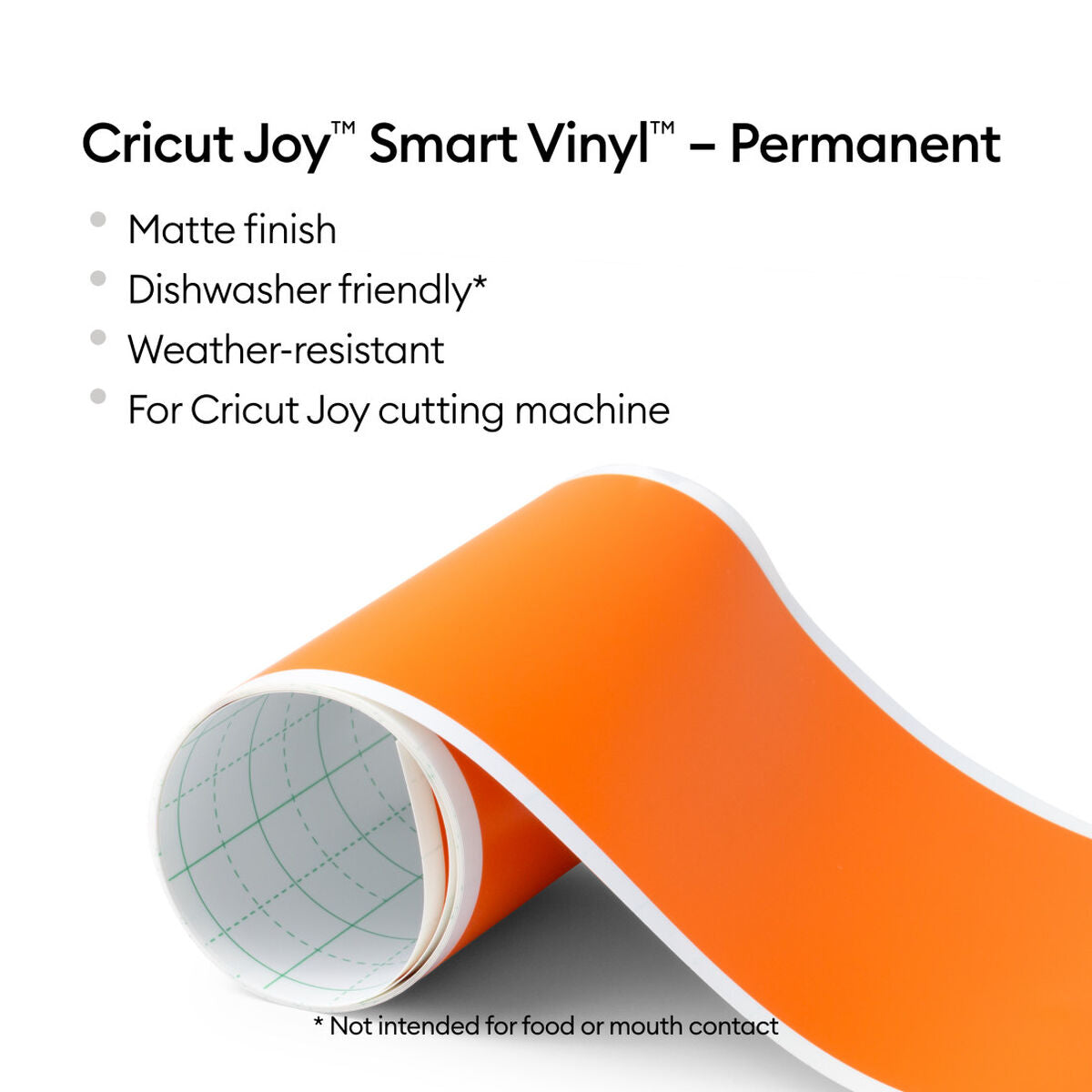 2009836 - Cricut Joy Permanent Smart Vinyl Orange 13.9x121.9cm