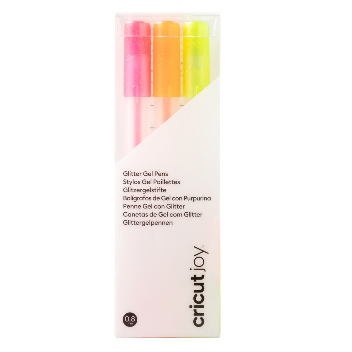 2009963 - Cricut 3 Glitter Gel Pens (0.8 mm) in Neon Pink; Neon Orange; Neon Yellow