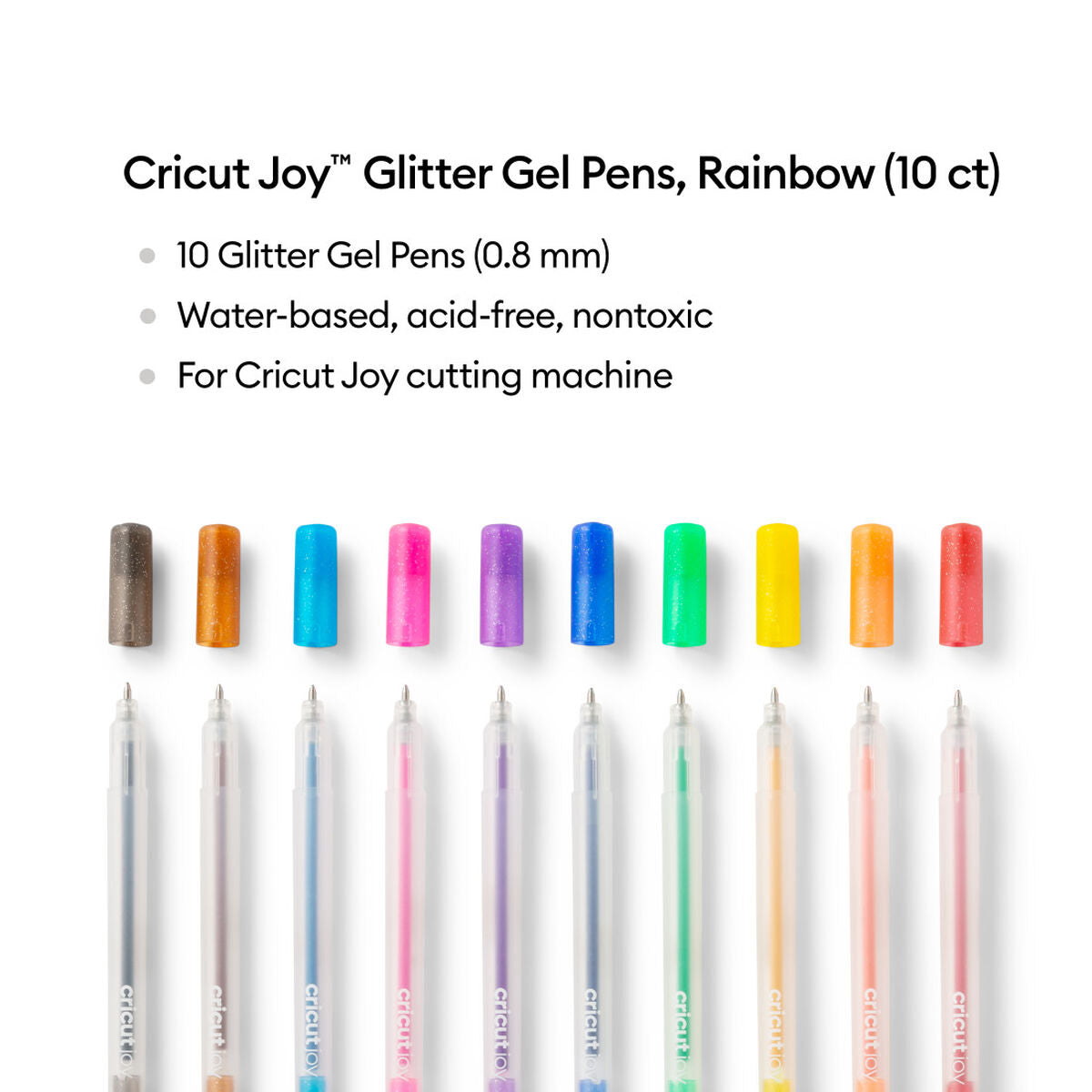 2009964 - Cricut Joy Glitter Gel Rainbow Pen Set 10ct 0.8mm
